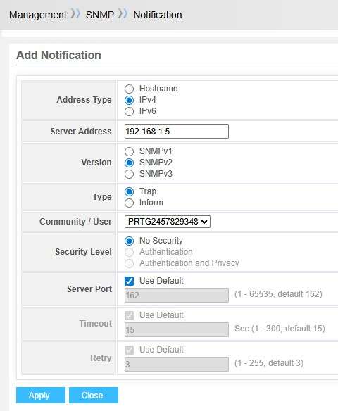 Layer 3 Managed Switch - SNMP Setup - Onefiber Docs