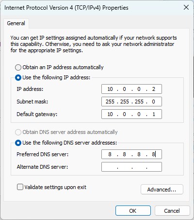 Konfigurasi IPv4 Address di Windows